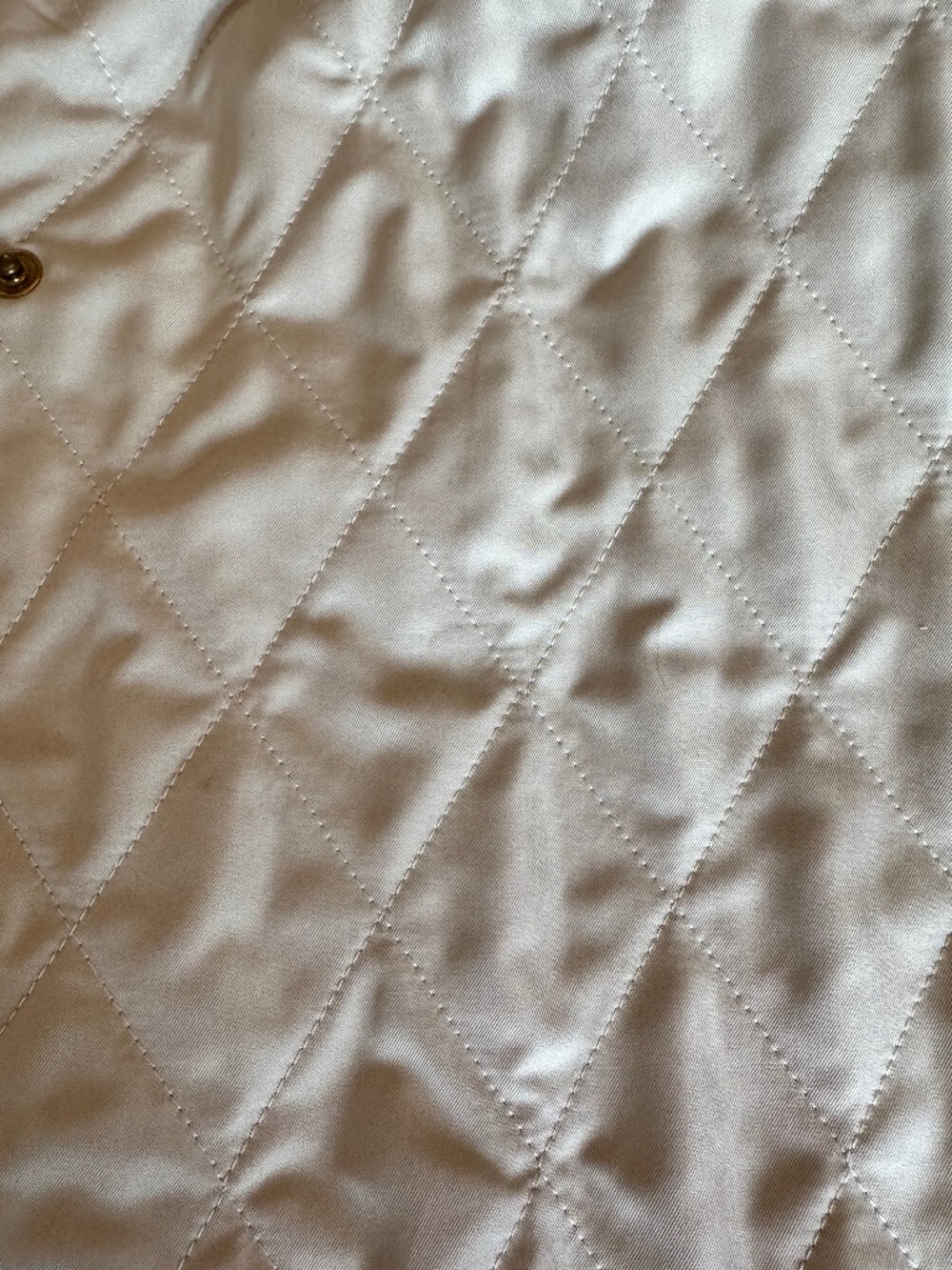 Burberry London Women's Diamond Quilted Jacket Ivory UK-XL/US12 - Picture 9 of 9
